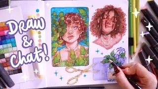 Draw & Chat With Me Using Markers 🌟 sketchbook session