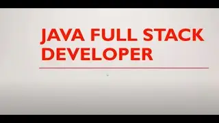 Java Full stack developer skillset