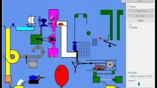 A celebration of Rube Goldberg (a demo from the TclTk distro)