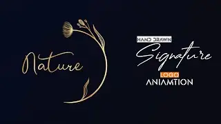 Nature signature logo animation. - After effects.