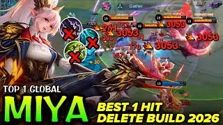 TUTORIAL 1 HIT TRICK MIYA BUILD FOR SOLO PLAYERS!🔥 (80% Winning Rate!💀) - Mobile Legends 