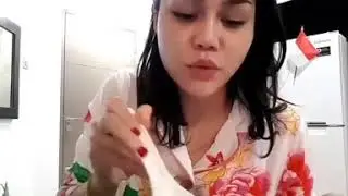 Terbaru mukbang Dj butterfly makan lalap bawang putih dan sayur bikin ngiler !!