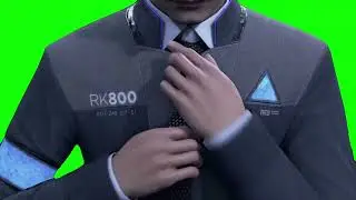 Connor Adjusts His Tie - Green Screen