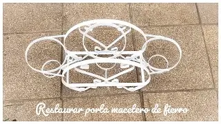 Como restaurar porta macetero de fierro