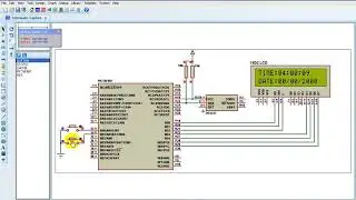 PIC16F887 + DS3231 RTC - Proteus simulation