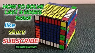 LAST FOUR EDGES OF 9X9X9 RUBIK'S CUBE #cubers #rubikstutorial #cubing