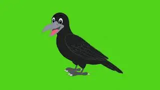 crow talking green screen no copyright background