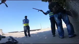 Security Tries to Fight Skater