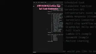 AWS SAM Serverless Application IaC Code Generation | #aws