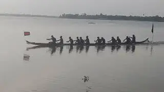 ទិដ្ឋភាពប្រណាំងទូកនៅស្រុកខ្ញុំ តាកែវ,Boat Racing in my Home Town Takeo,Khmer Water Festival 2024,