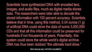 WAS IT DESIGNED? The Storage Capacity of DNA