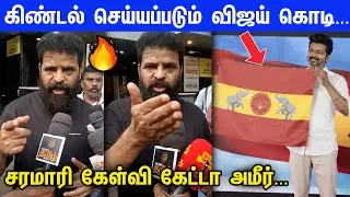 சினிமா Poster-ஆ...? கட்சிக் கொடியா..? Vijay கொடி சரமாரி கேள்வி கேட்ட Ameer😡🔥| Thalapathy | TVK