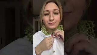 Воротник крючком в стиле ретро. Вязаный чокер (Retro style crochet collar. Knitted choker) #shorts