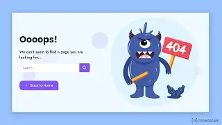 Custom 404 Error : Page Not Found Template ⚠️ using HTML, CSS 🔥