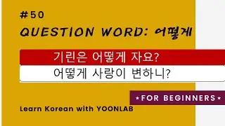 Korean Grammar #50 – Question Word (10) 어떻게