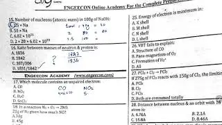 MDCAT 2024 Chemistry Practice Test