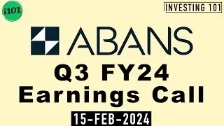 Abans Holdings Limited Q3 FY24 Earnings Call | Abans Holdings Limited FY24 Q3 Concall