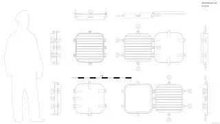Вентиляционный люк B. Чертёж. Air door B. Drawings.