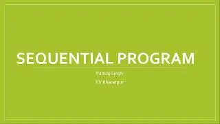 Sequential program