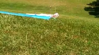 Nicholas Wipes Out on the East TN SlipNSlide