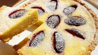🍰MOM'S RECIPE - Plum pie with sour cream filling!