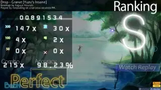 [Osu!] Drop - Granat [Yuzu's Insane] ||| 98.23% HD mod