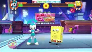 Jenny The Robot VS SpongeBob SquarePants In A Nickelodeon Super Brawl Universe Match / Battle