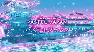 Pastel Japan Animated Twitch Overlay Package | Anime Aesthetic City Stream Pack