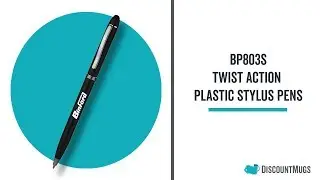 Custom Twist Action Plastic Stylus Pens