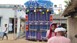 Priya Music🔥🔥 4Bass 3mid Rcf Box Hard Vibration Humming Dj setup 🤯🤯🤯