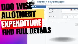 DDO WISE ALLOTMENT AND EXPENDITURE IN ODISHA TREASURY
