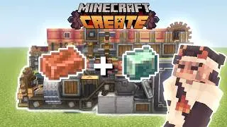 How to Make a COPPER AND ZINC FARM in the Create Mod | Create Mod Block-By-Block Tutorial