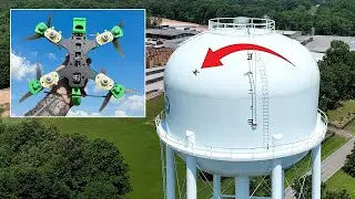 We put WHEELS on a Drone and ROLLED it down a Water Tower