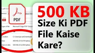 500 kb pdf file kaise banaye | 500 kb pdf file size compress | Make pdf file size 500kb