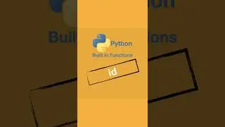 id Python Yerleşik (Gömülü Built-in) Fonksiyonlar #coding #python #programming