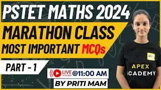 PSTET Maths Paper 2 | PSTET Maths Paper 1 | Maths Marathon Class | PSTET 2024 Notification | Part 1