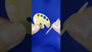 Diy Miniature paint palette and brush #miniature craft #short