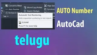 express tools, auto number in autocad in telugu