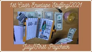 Cash Envelope Stuffing|1st Paycheck in July 2021