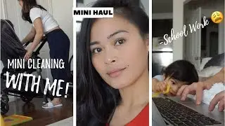 SINGLE MOM CLEANING & DOING SCHOOL WORK