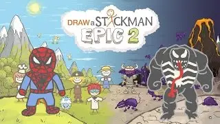 DRAW A STICKMAN: EPIC 2 Gameplay - Marvel Super Heroes Tiny Spiderman vs Dark Venom - Crazy Ending