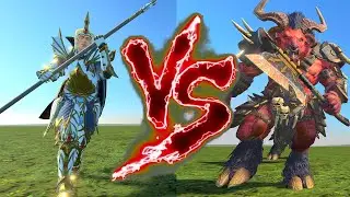 Imrik VS Minotaurs of Khorne. Total War Warhammer 3
