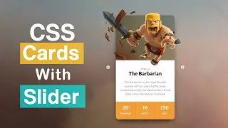 Responsive Card Slider With Animation Using Html CSS & Javascript.