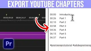 How To Export Markers For YouTube Chapters In Premiere Pro