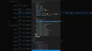 Moon and Stars creation using Html in Vscode 