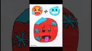 Easy Emoji mix 🥵🥶 Drawing For Kids | Art 115...