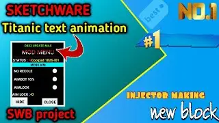 how to make Titanic text animation,in sketchware tutorial, wave animation #injector  #sketchwareapp
