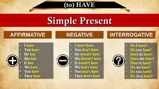 (to) HAVE | Simple Present: Affirmative, Negative and Interrogative