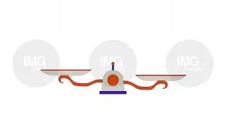 Balance scales line 2D object animation