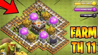 LA MEILLEUR COMPO POUR FARM FACILEMENT LES RESSOURCES EN HDV 11 !! [2021] Clash Of Clans